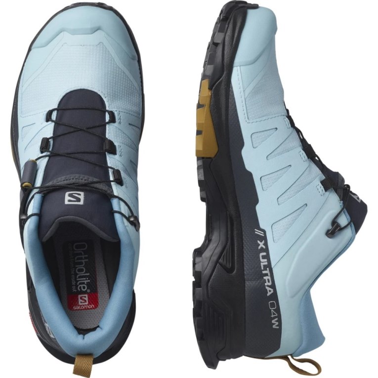 Light Blue / Black Salomon X Ultra 4 GTX Women's Hiking Shoes | IE GH6481